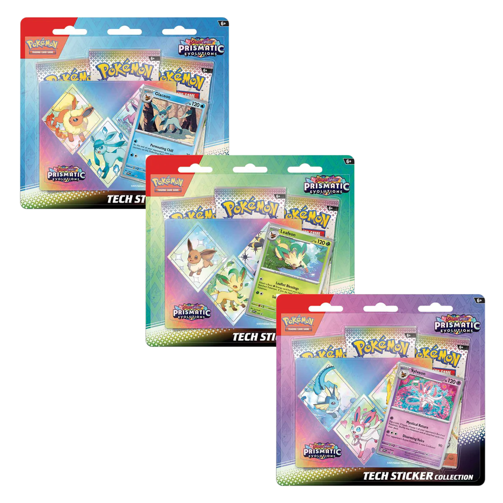 Pokémon Tech Sticker Collection Prismatic Evolutions Ghost Cards