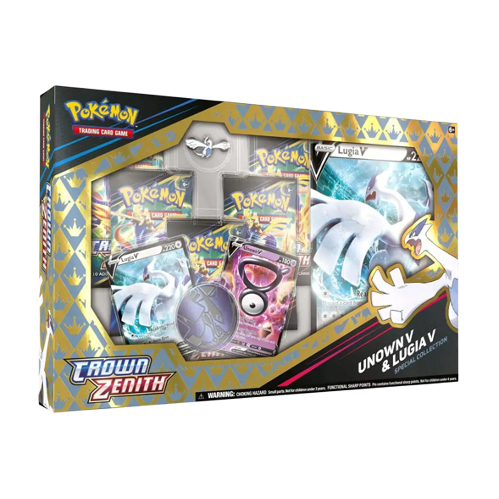 Pokémon Crown Zenith Lugia & Unown V box Ghost Cards