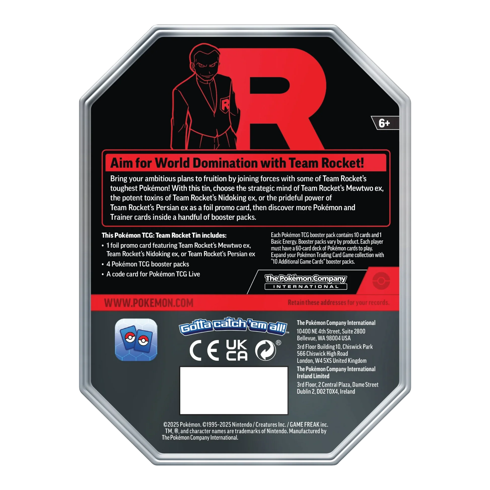 Pokémon Team Rocket Tin Ghost Cards