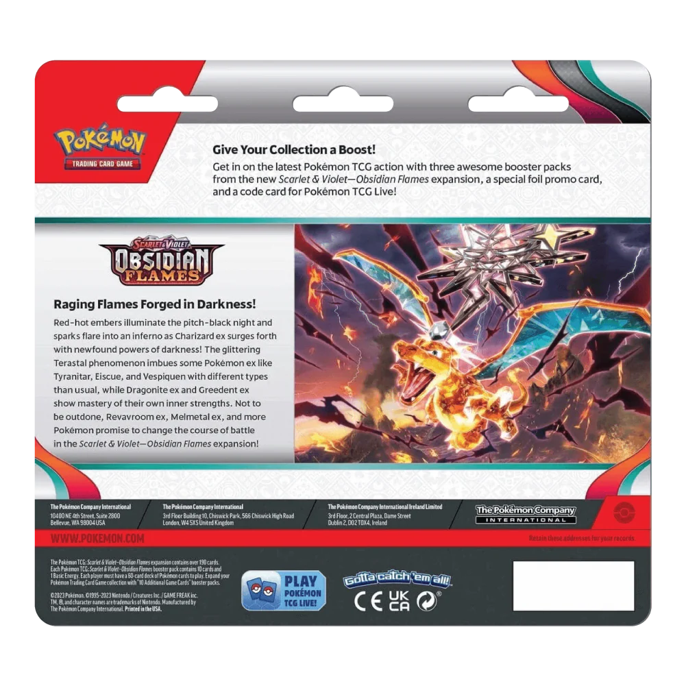 Pokémon Obsidian Flames 3 pack blister Ghost Cards