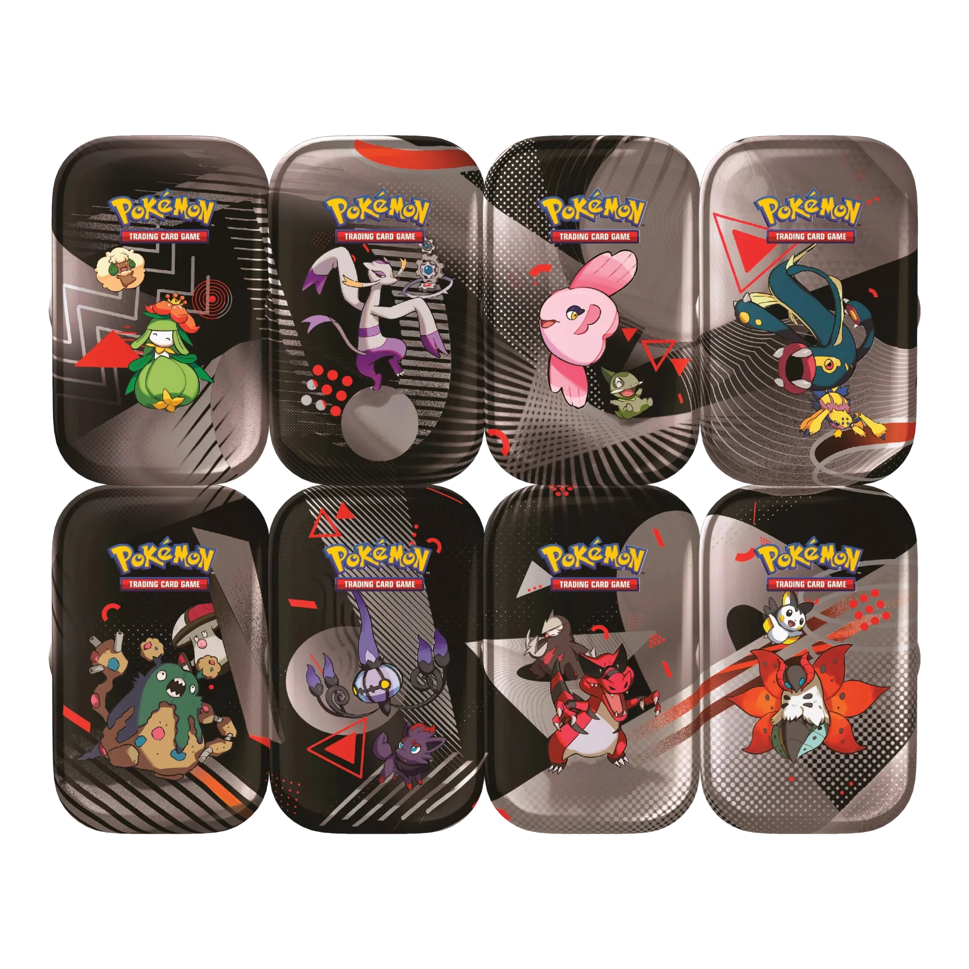 Pokémon Black Bolt & White Flare mini tin display Ghost Cards
